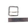 Boucle de ceinture carrée - nickelé - 40 mm - bouclerie - accessoire - cuir en stock