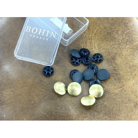 Lot boutons pression - métal or - maroquinerie accessoire qualité professionnelle - cuir en stock