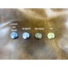 Lot de 4 boutons pression 14mm - Métal argent - Cuir en Stock