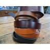 Lot de 5 bandes de cuir - 2ème choix - anses - lanière - ceinture - bracelet - sellerie - Cuir en stock