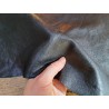 Détail peau de cuir de mouton satiné noir - maroquinerie - Cuirenstock