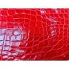 Cuir de crocodile rouge - bijou ou maroquinerie - Cuir en Stock