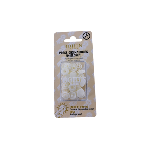 Lot boutons pression - blanc - maroquinerie accessoire qualité professionnelle - Cuir en stock