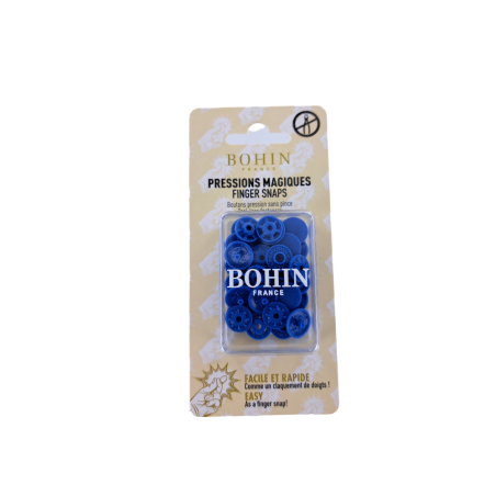 Lot boutons pression - bleu roi - maroquinerie accessoire qualité professionnelle - Cuir en Stock