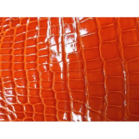 tête de crocodile - orange - bijoux - accessoires - cuirenstock