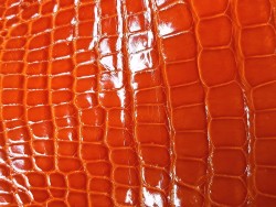 tête de crocodile - orange - bijoux - accessoires - cuirenstock