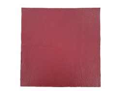 Morceau de cuir carré 27cm x 27cm - sangria - prêt à l'emploi Cuir en Stock