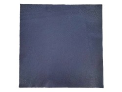 Morceau de cuir carré 27cm x 27cm - Bleu marine - prêt à l'emploi Cuir en Stock