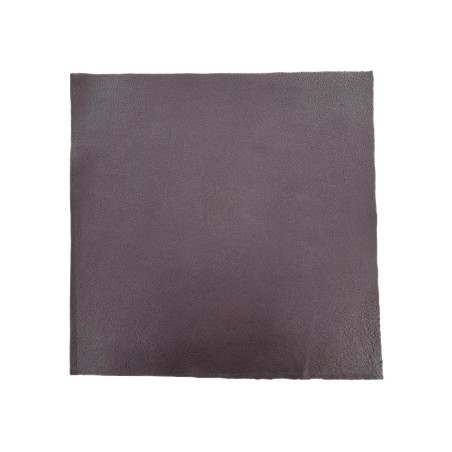 Morceau de cuir carré 27cm x 27cm - Chocolat - prêt à l'emploi Cuir en Stock