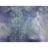 morceau de cuir rectangulaire grain python serpent violet métallisé cuirenstock