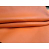 Demi peau de cuir de veau lisse orange - Maroquinerie - Cuirenstock