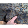 Peau de veau velours métallisé camouflage - bleu/or - Maroquinerie - cuir en stock