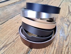 Lot de 5 bandes de cuir - 2ème choix - anses - lanière - ceinture - bracelet - sellerie - Cuirenstock