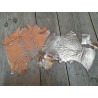 Lot de peaux de cuir de crapaud - Orange/Cuivre- soldes - bijou - accessoire - incrustation - Cuir en Stock