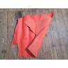 Demi peau de vachette grainée - orange - maroquinerie - cuirenstock