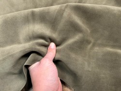 velours - kaki - maroquinerie - cuirenstock
