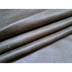 Demi-peau de cuir de vache grainé - Pistache - maroquinerie - Cuir en stock