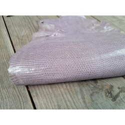 Grande peau de cuir de lézard - parme - Cuir en Stock