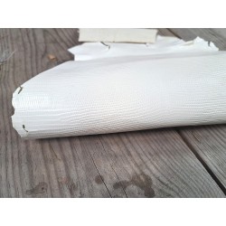 Grande peau de cuir de lézard - blanc - bijou - accessoire - Cuir en Stock