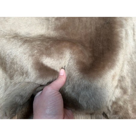 Peau de mouton lainé double face - Beige