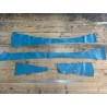 Morceaux cuir de vache bleu paon - 2-2,5 mm - Cuir en Stock