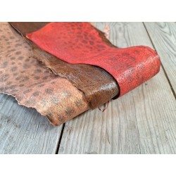 Peau de cuir de poisson - Loup de mer - Cuir marin - camaïeu - Cuir en stock