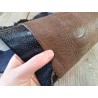 Peau de cuir de patte d'autruche - lot x2 - bijou - bracelet de montre - maroquinerie - cuir en stock