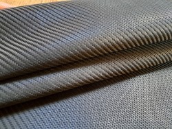 Peau de cuir de chèvre effet carbone - Noir - Cuir en Stock