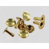 Lot de 20 rivets acier finition laiton taille 6 Cuir en Stock