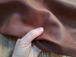 Peau de cuir de mouton - Terracotta - Cuir en stock