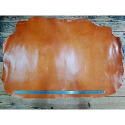 Collet de vache tannage végétal lisse - Fauve - Cuir en Stock
