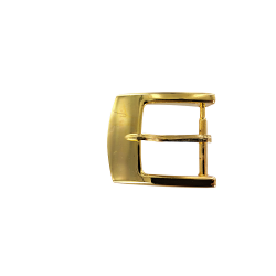 Boucle de ceinture rectangulaire plateforme - Laiton - Cuir en Stock