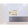 Boucle demi ovale moulure - Laiton - 20 mm - Cuir en Stock
