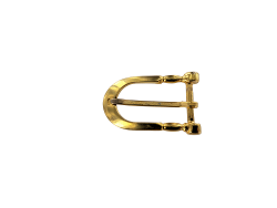 Boucle demi ovale moulure - Laiton - 20 mm - Cuir en Stock