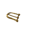 Boucle demi ovale moulure - Laiton - 20 mm - Cuir en Stock