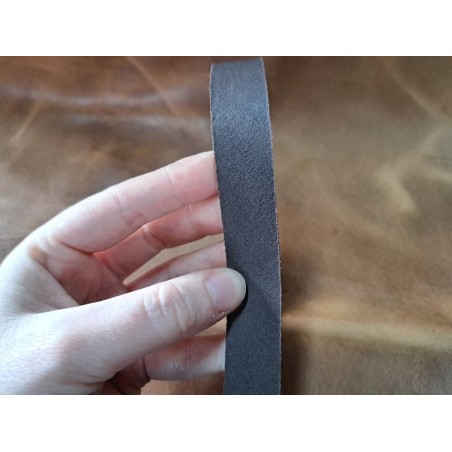 Bande de cuir - Collet - Tannage végétal -Marron grainé-Cuir en Stock