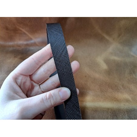 Bande de cuir - Collet - Tannage végétal -Marron grainé-Cuir en Stock
