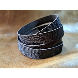 Bande de cuir - Collet - Tannage végétal -Marron grainé-Cuir en Stock