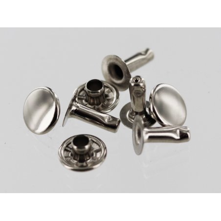 Lot rivets acier nickelé professionnel maroquinerie Cuir en Stock