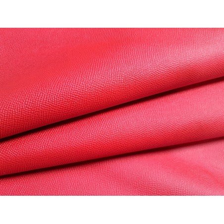 demi-peau vache grainée - rouge - cuirenstock