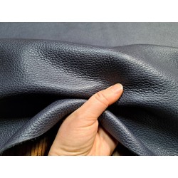 demi-peau de cuir de vache grainée - cobalt foncé - maroquinerie ameublement accessoire cuirenstock