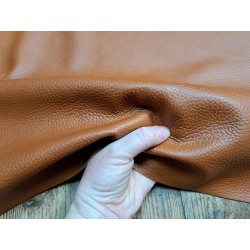 Demi-peau de cuir de vache gros grains - brun automnal - maroquinerie - cuirenstock