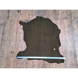 Peau de cuir de mouton velours - kaki - maroquinerie - Cuirenstock