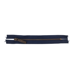 Fermeture Eclair® - bleu marine - zip nylon non séparable - 14 cm - cuirenstock