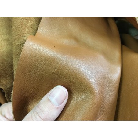 morceaux de cuir de vache camel chamois Cuir en stock