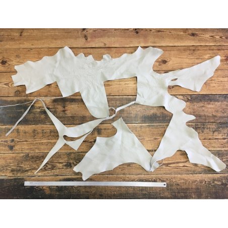 Chutes de cuir vache gris perle - souple et au kilo - Cuirenstock