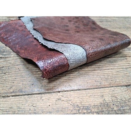 Etui couteau cuir tannage végétal et cuir de poisson - Les couteaux de Toine
