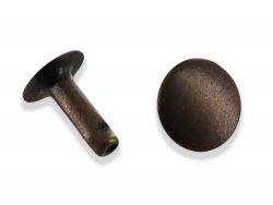 rivet simple calotte acier bronze vieilli maroquinerie accessoire cuirenstock
