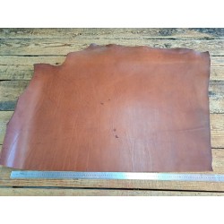 Collet de vache tannage végétal nuancé - Cognac - Cuir en Stock