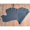 Demi-peau de cuir de taurillon - gros grain - vert mat- Cuir en Stock
